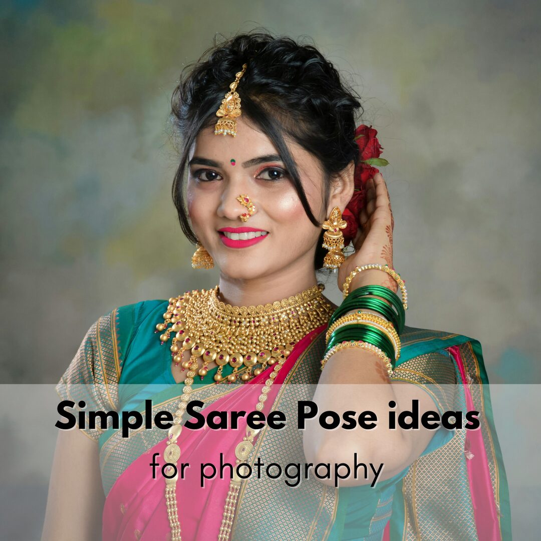 Simple Saree Pose ideas for Photography