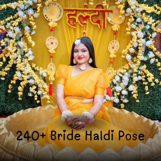 240+ Bride Haldi Pose