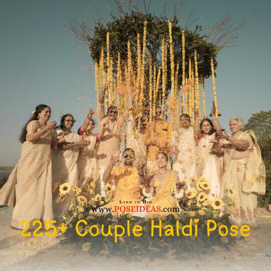 225+ Haldi Couple pose